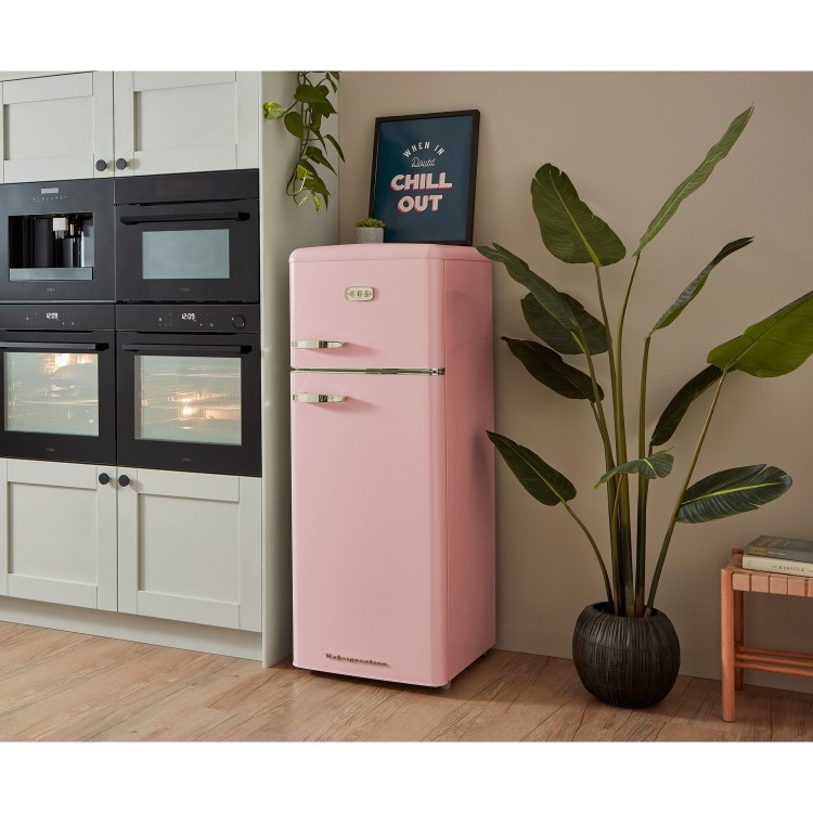 CDA 206 Litre Top Mount Retro Freestanding Fridge Freezer - Betty Tea Rose - Image 13
