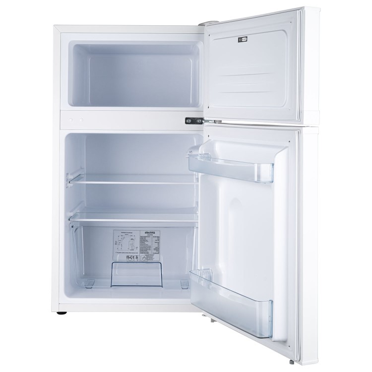 electriQ 80 Litre Under Counter Freestanding Fridge Freezer - White - Image 2