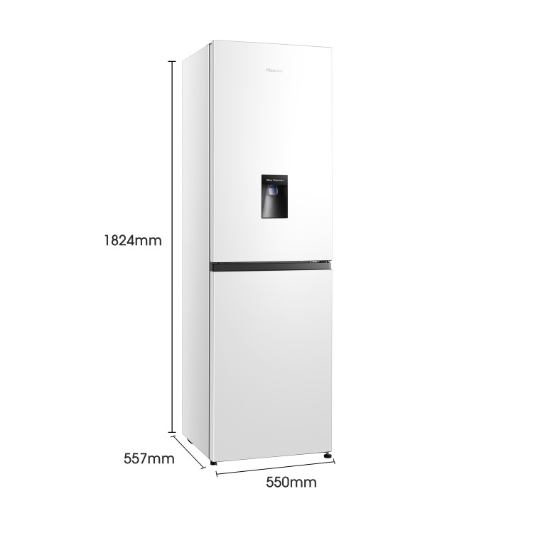 Hisense 256 Litre 50/50 Freestanding Fridge Freezer - White - Image 4
