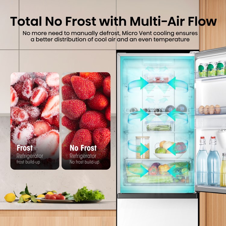 Hisense 256 Litre 50/50 Freestanding Fridge Freezer - White - Image 6
