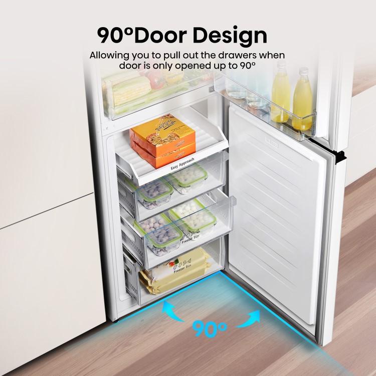 Hisense 256 Litre 50/50 Freestanding Fridge Freezer - White - Image 8