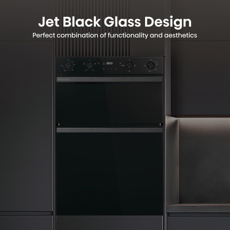 Hisense Hi6 BID914221CDBG Built-In Electric Double Oven - Black - Image 7