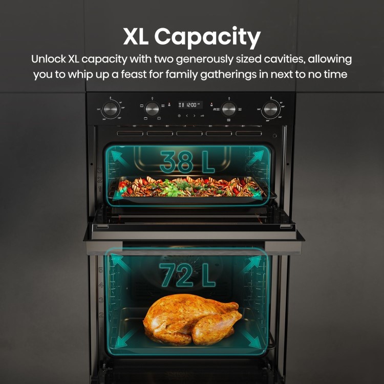 Hisense Hi6 BID914221CDBG Built-In Electric Double Oven - Black - Image 9