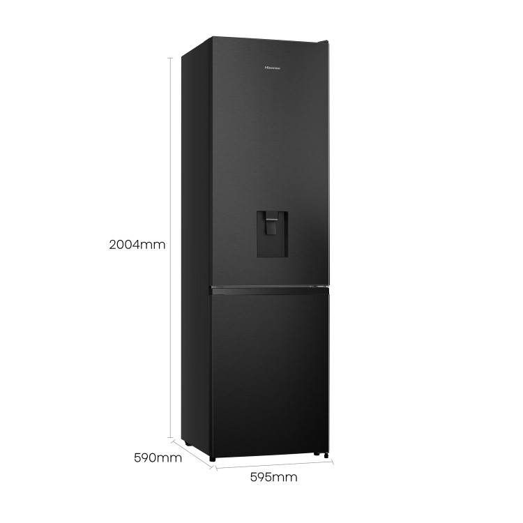 Hisense 336 Litre 60/40 Freestanding Fridge Freezer - Black - Image 4