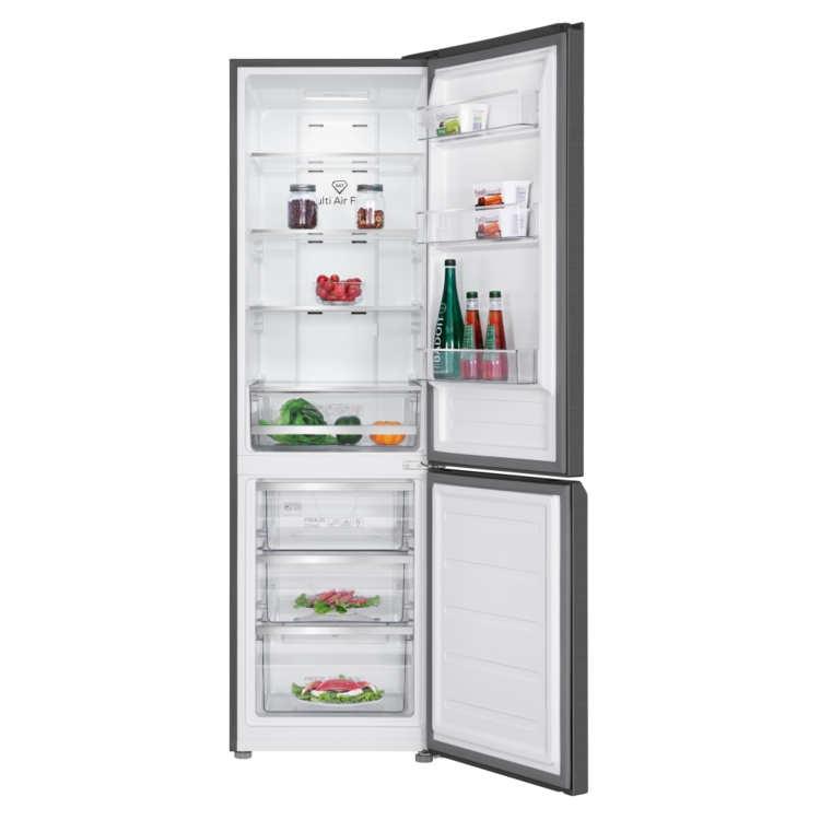 TCL 282 Litre 70/30 Freestanding Fridge Freezer - Stainless Steel - Image 2