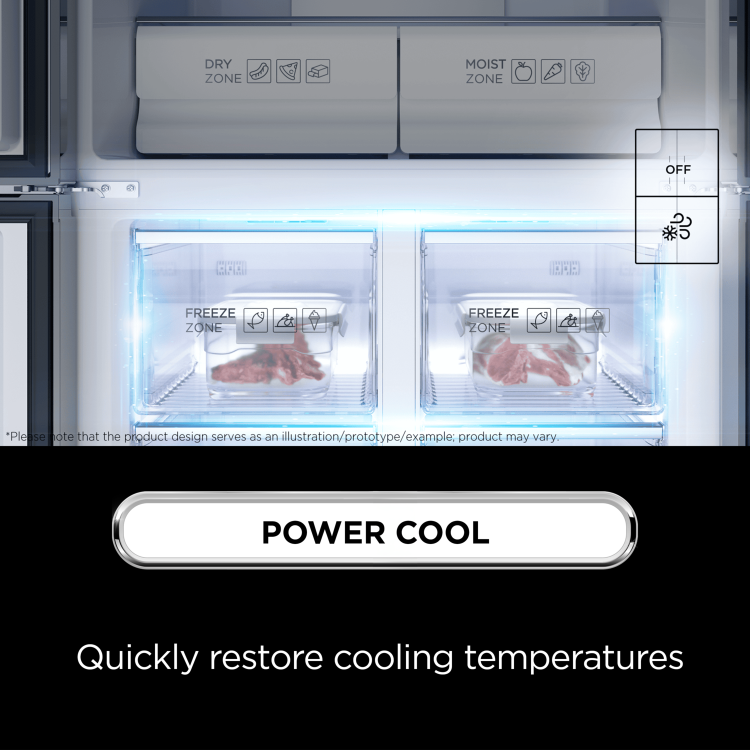 TCL 282 Litre 70/30 Freestanding Fridge Freezer - Stainless Steel - Image 8