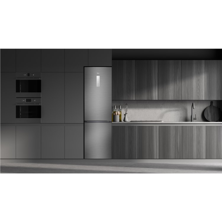 TCL 282 Litre 70/30 Freestanding Fridge Freezer - Stainless Steel - Image 10