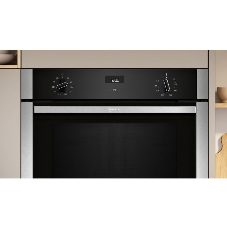 Neff N50 B3ACE4AN3B Slide and Hide Electric Single Oven - Stainless Steel - Image 2