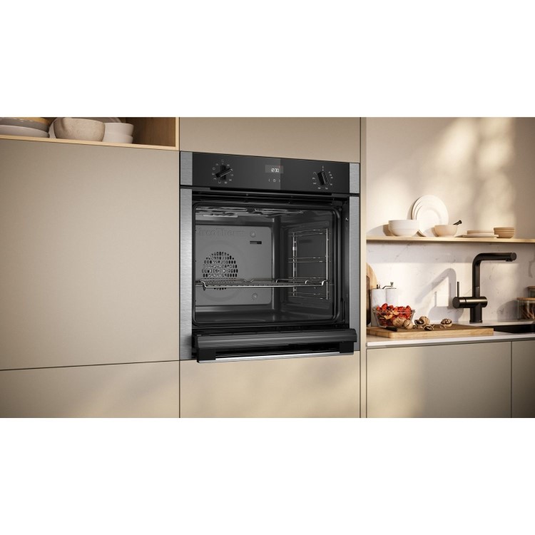 Neff N50 B3ACE4AN3B Slide and Hide Electric Single Oven - Stainless Steel - Image 4