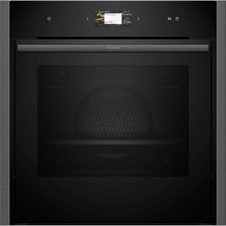 Neff N90 B64VS71G0B Slide and Hide Single Oven with Added Steam Function