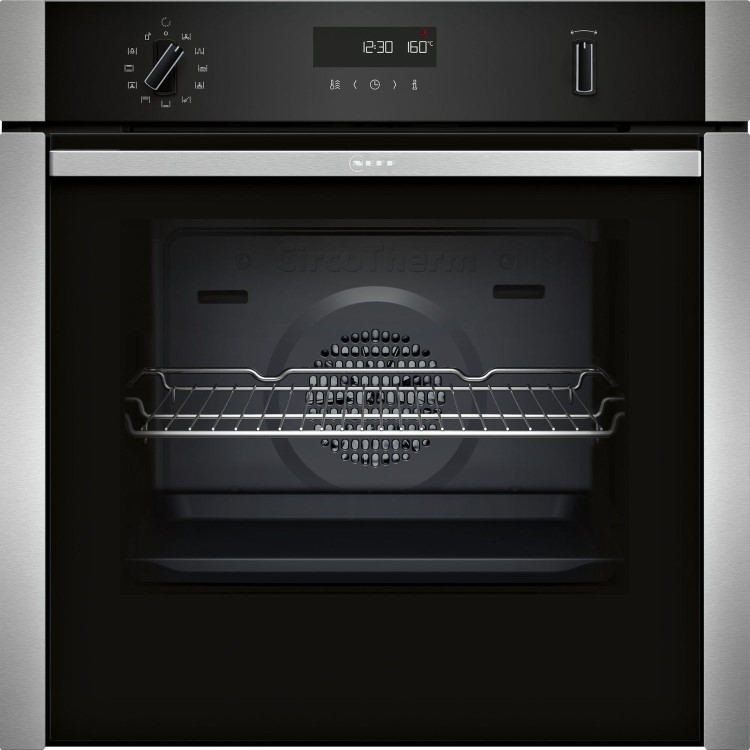 Neff N50 B6ACH7AN7B Slide and Hide Electric Single Oven - Stainless Steel