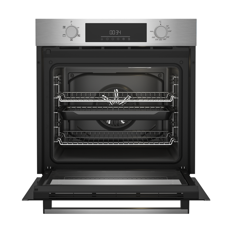 Beko Electric Single Oven with Steam Cleaning and Digital Timer - Stainless Steel - Image 2