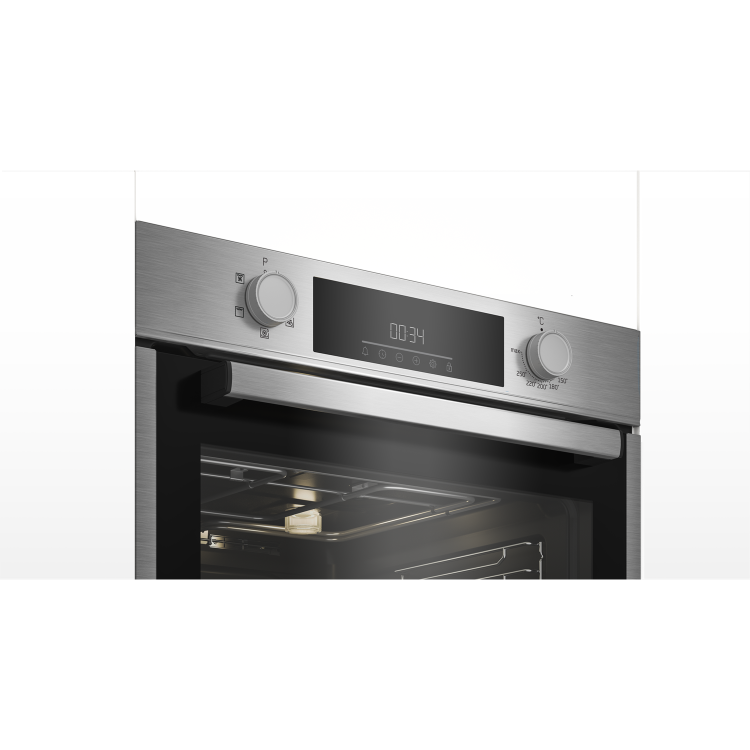 Beko Electric Single Oven with Steam Cleaning and Digital Timer - Stainless Steel - Image 4