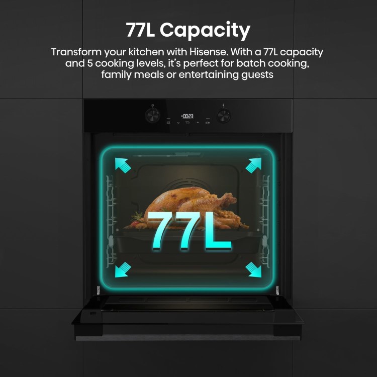 Hisense Hi4 BI64223ADBGUK BlackLine Electric Single Oven - Jet Black - Image 11