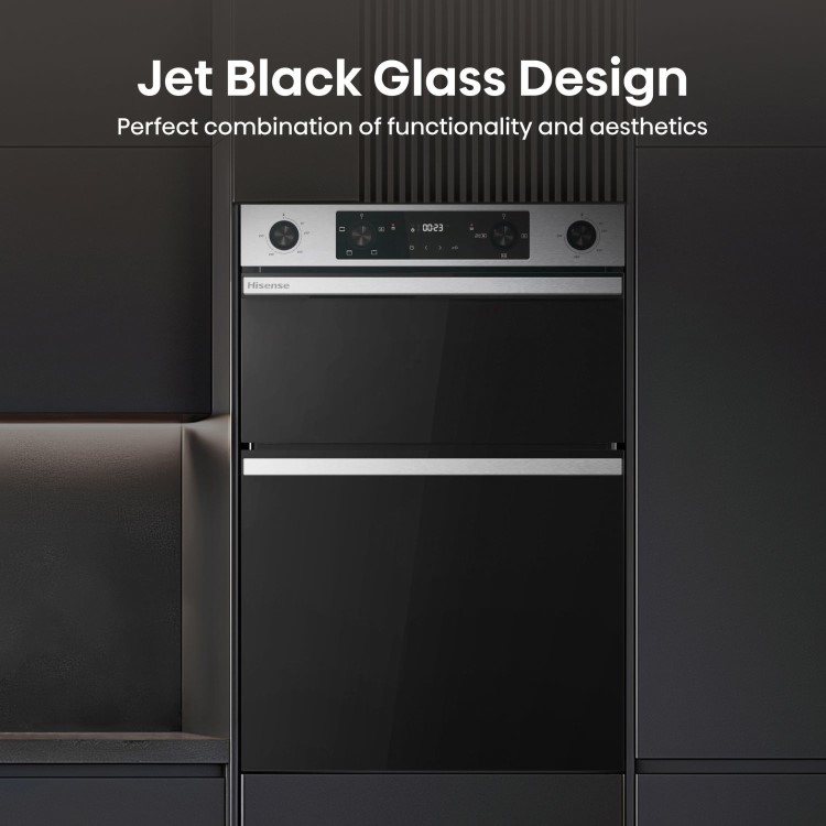 Hisense Hi6 BID914221AX Built-In Electric Double Oven - Stainless Steel - Image 4