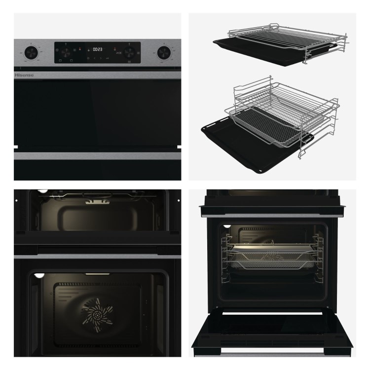 Hisense Hi6 BID914221CX Built-In Electric Double Oven - Stainless Steel - Image 6