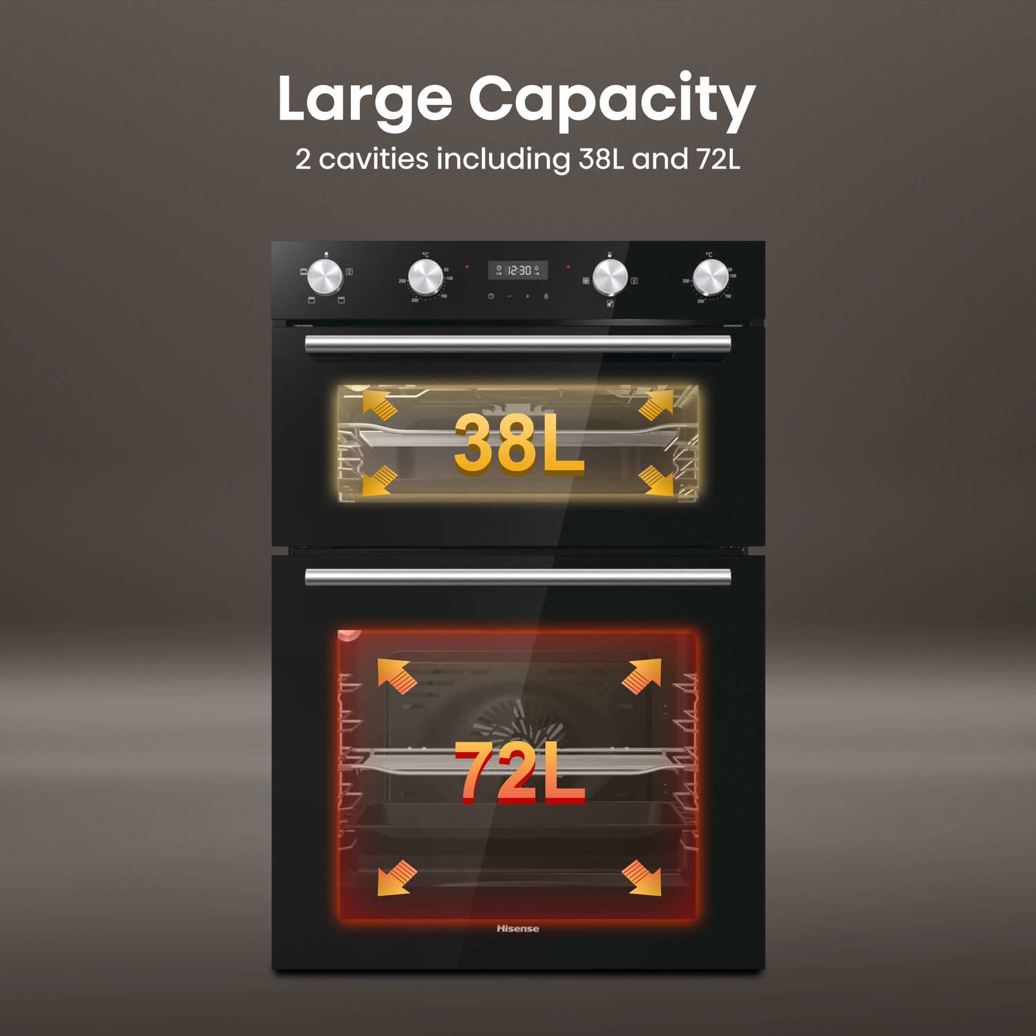 Hisense BID95211BGUK Built-In Electric Double Oven - Black - Image 6