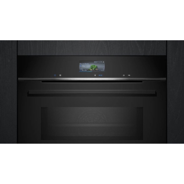 Siemens iQ700 Built-In Combination Microwave Oven - Black - Image 2