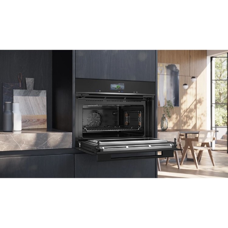 Siemens iQ700 Built-In Combination Microwave Oven - Black - Image 4