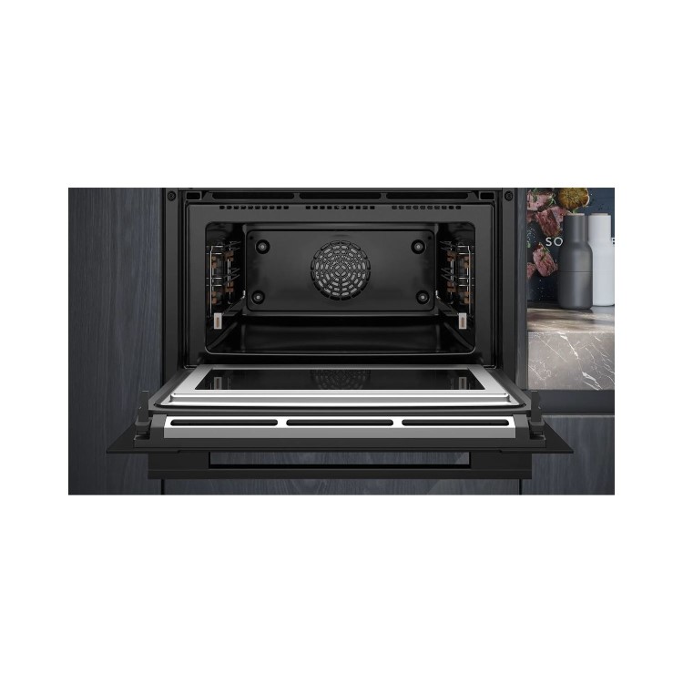 Siemens iQ700 Built-In Combination Microwave Oven - Black - Image 3