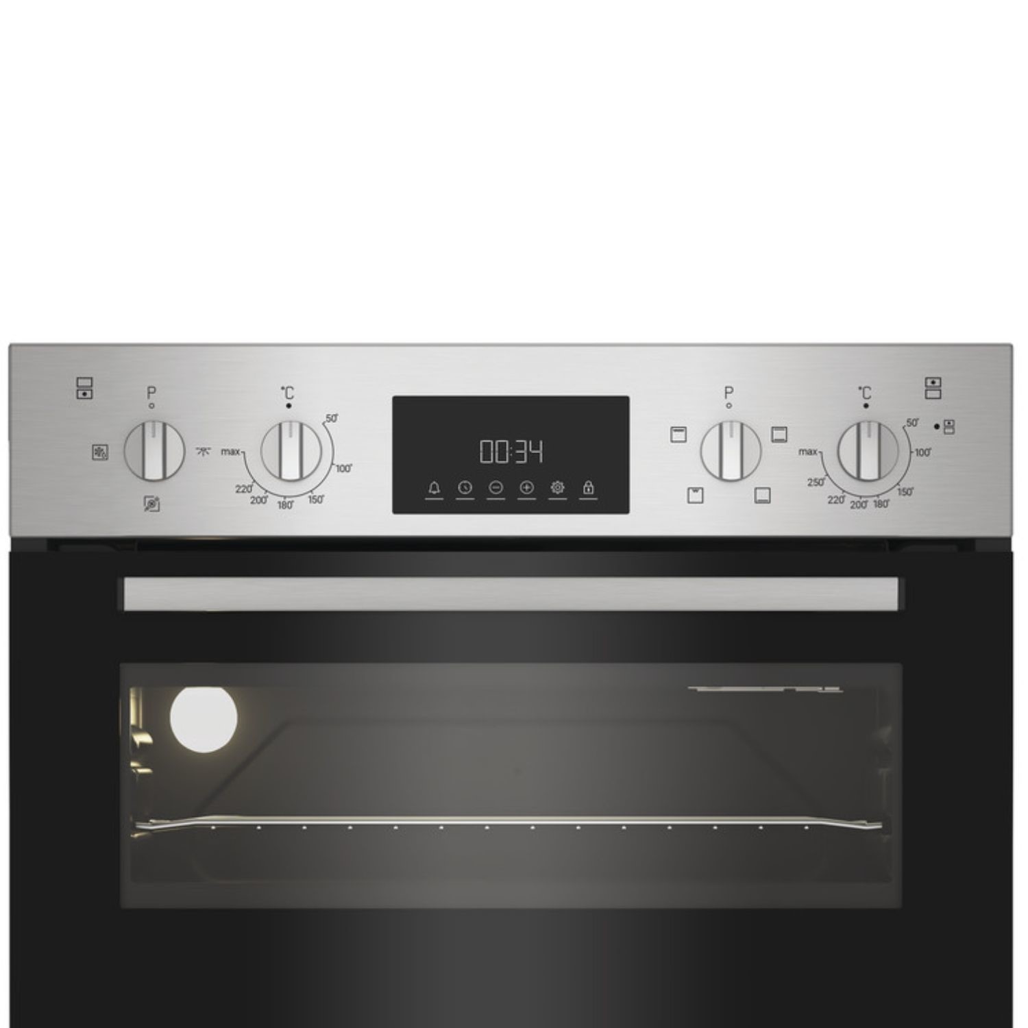 Indesit DII10DIX Electric Built In Double Oven - Stainless Steel - Image 5