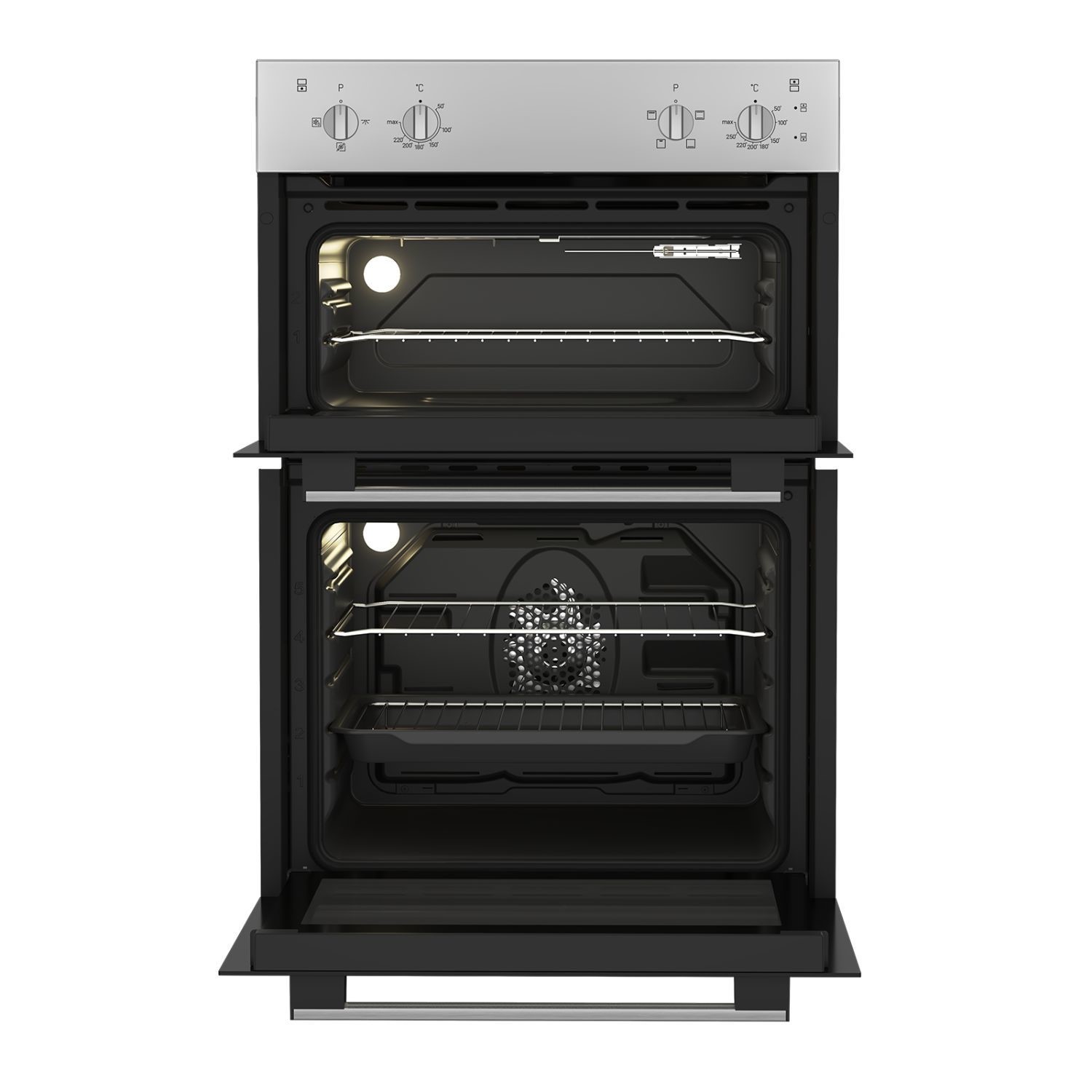 Indesit DII10NS Electric Built In Double Oven - Silver - Image 6