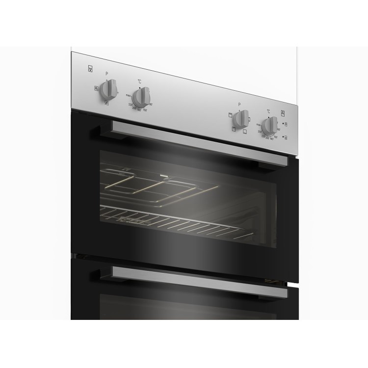 Indesit DII10NS Electric Built In Double Oven - Silver - Image 4
