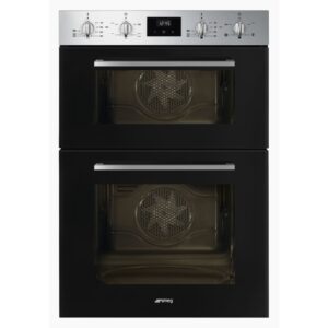 Smeg DOSF400B Cucina Built-In Double Oven - Stainless Steel