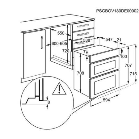 AEG 6000 Series DUE731110M Built-Under Electric Double Oven - Stainless Steel - Image 5