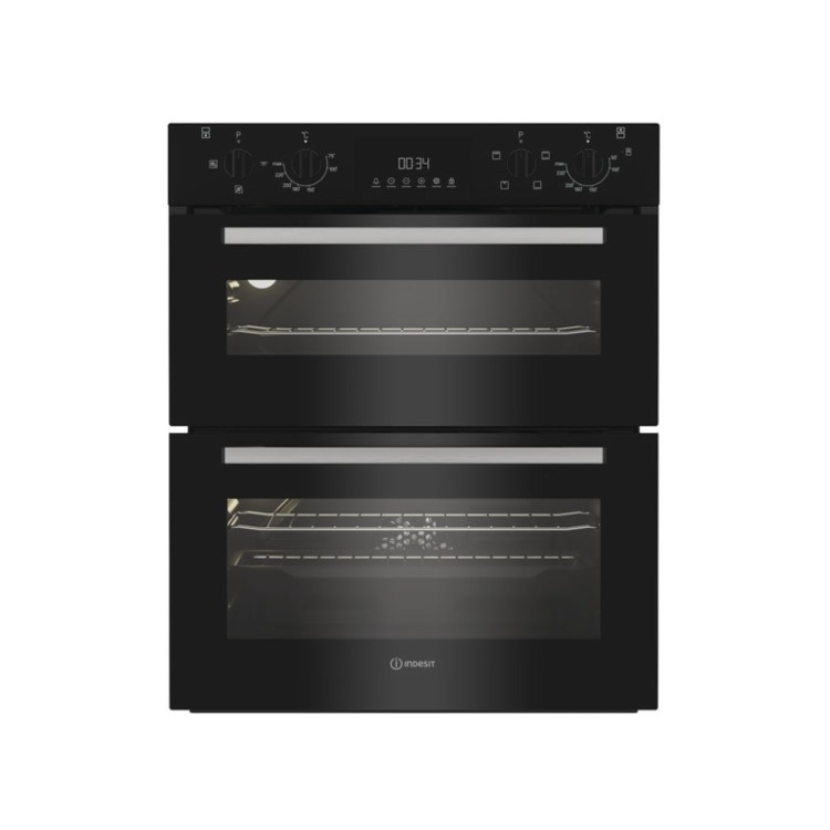 Indesit DUI10DB Electric Built Under Double Oven - Black