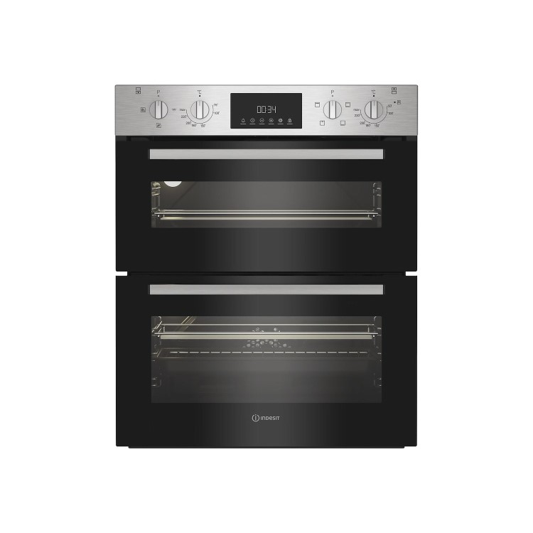 Indesit DUI12DIX Electric Built Under Double Oven - Stainless Steel