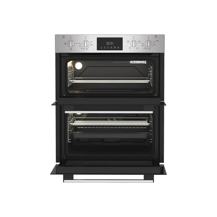 Indesit DUI12DIX Electric Built Under Double Oven - Stainless Steel - Image 2