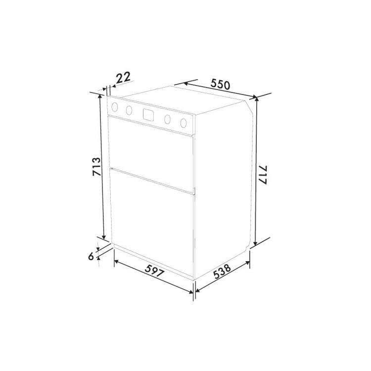 Smeg DUSF400B Cucina Built Under Double Oven - Stainless Steel - Image 2