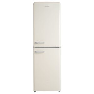 electriQ 246 Litre 50/50 Retro Freestanding Fridge Freezer - Cream