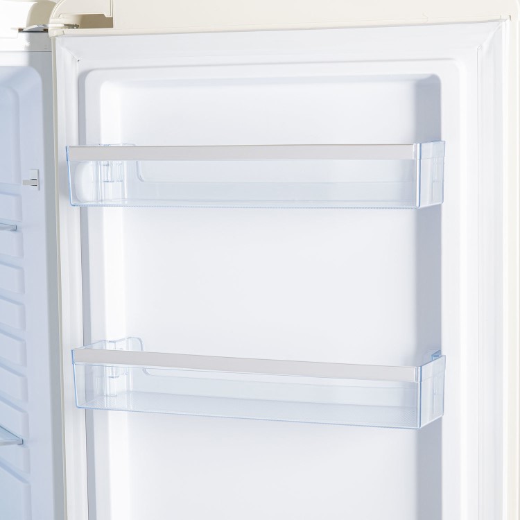 electriQ 246 Litre 50/50 Retro Freestanding Fridge Freezer - Cream - Image 6
