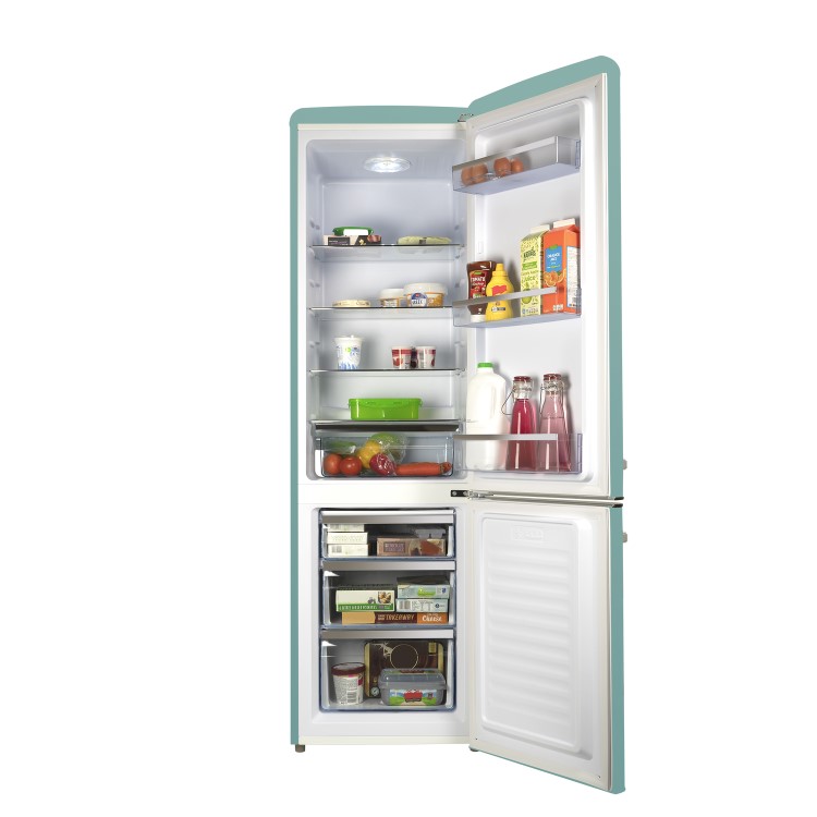 electriQ 244 Litre 60/40 Freestanding Fridge Freezer - Blue - Image 2