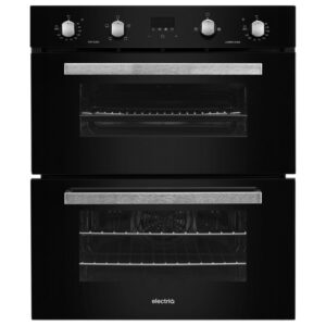 electriQ Built-Under Electric Double Oven - Black