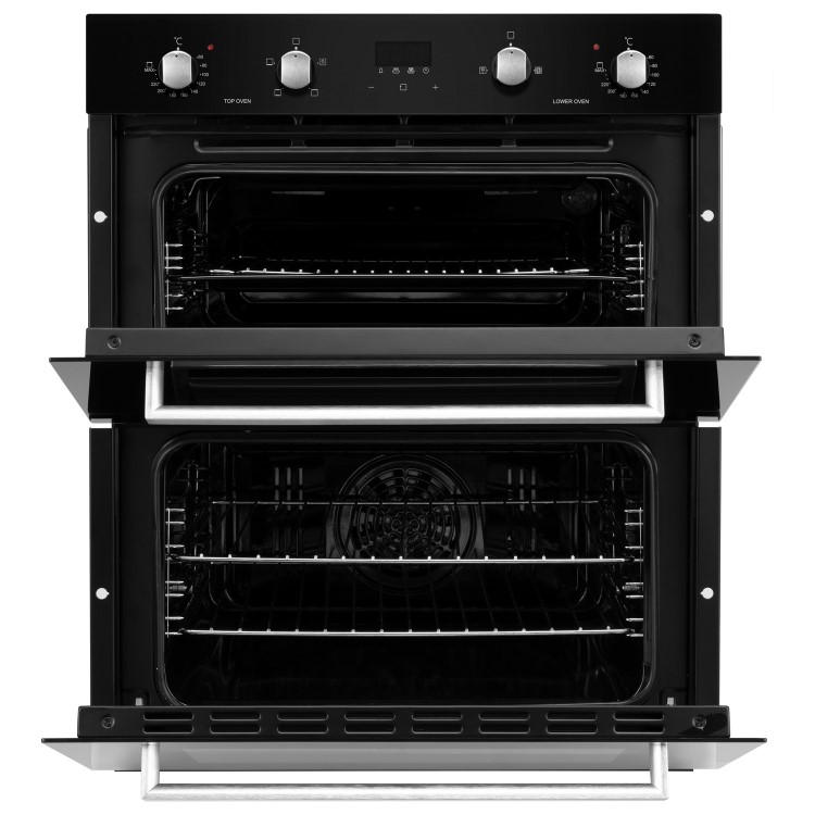 Refurbished electriQ EQBUDOBLK 60cm Double Built Under Electric Oven Black - Image 2