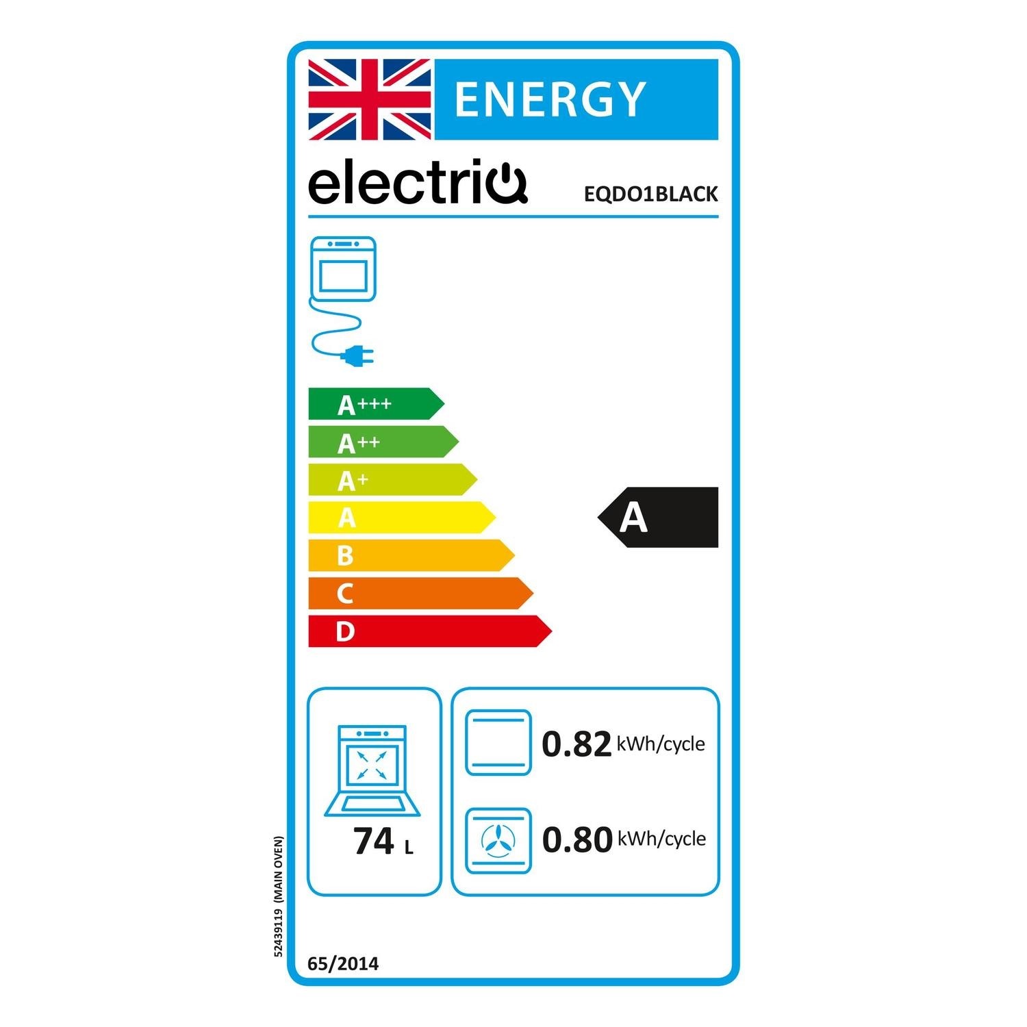 electriQ Built-In Electric Double Oven - Black - Image 2