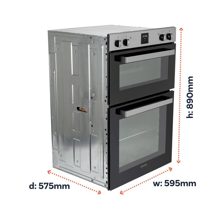 electriQ Built-In Electric Double Oven - Stainless Steel - Image 4