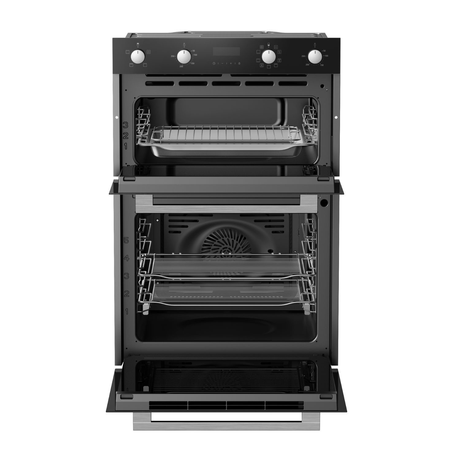electriQ Built-In Electric Double Oven - Black - Image 7