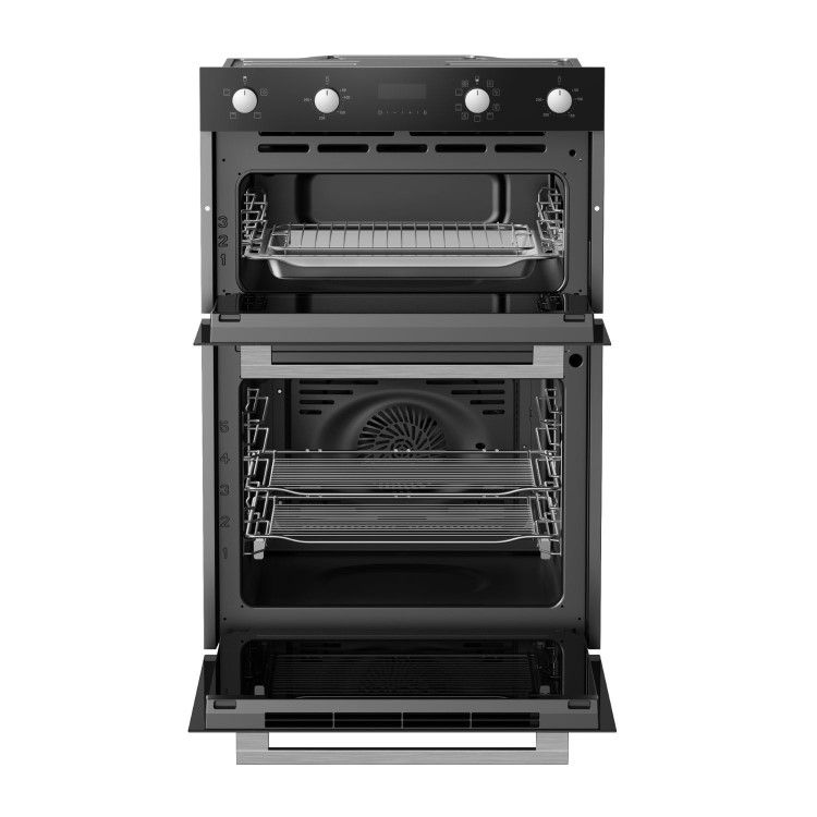 electriQ Built-In Electric Double Oven - Black - Image 2