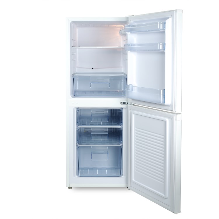 electriQ 155 Litre 50/50 Freestanding Fridge Freezer - White - Image 2
