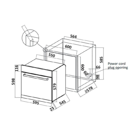 electriQ Electric Single Oven with Touch Controls - Black - Image 5