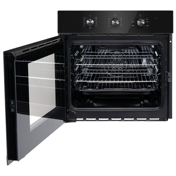electriQ Fan Assisted Single Oven with Side Opening Door - Black - Image 3