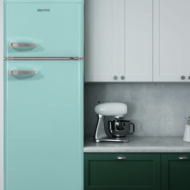electriQ 208 Litre 80/20 Retro Freestanding Fridge Freezer - Blue - Image 6