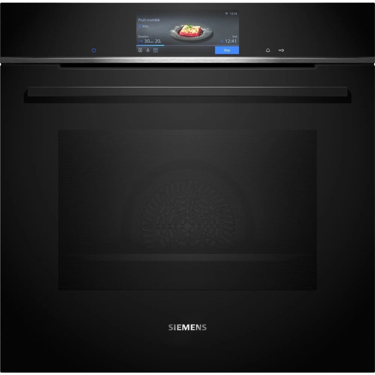 Siemens iQ700 HB778G3B1B Electric Self Cleaning Single Oven - Black