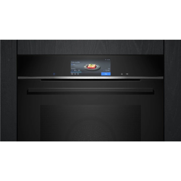 Siemens iQ700 HB778G3B1B Electric Self Cleaning Single Oven - Black - Image 2