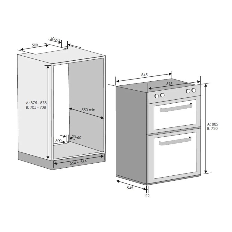 Hoover HO7DC3B308IN Built-In Double Oven - Stainless Steel - Image 6