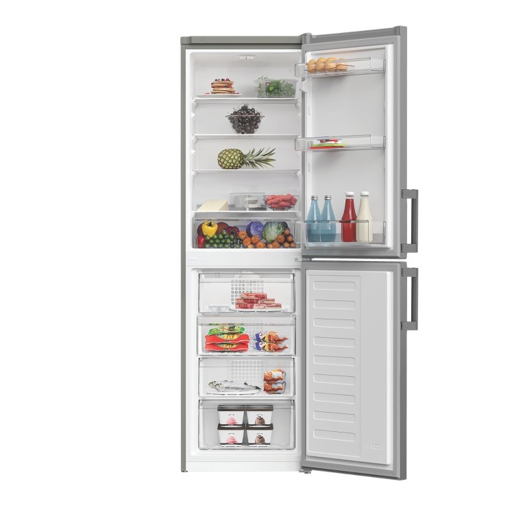 Indesit 270 Litre 50/50 Freestanding Fridge Freezer - Silver - Image 3